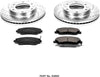 K4664 Front Z23 Carbon Fiber Brake Pads with Drilled & Slotted Brake Rotors Kit