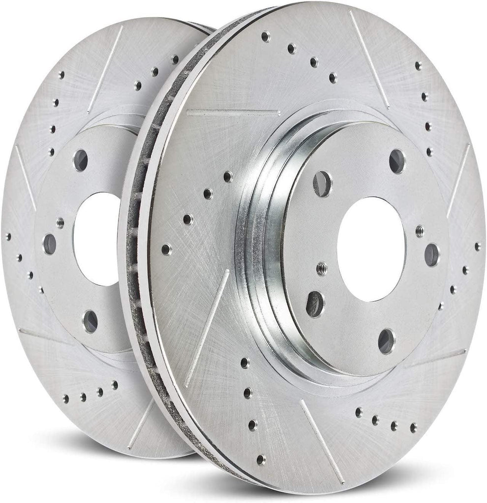 Power Stop JBR1721XPR Rear Evolution Performance Drilled, Slotted & Plated Brake Rotor Pair