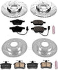 Power Stop K530 Front and Rear Z23 Carbon Fiber Brake Pads with Drilled & Slotted Brake Rotors Kit