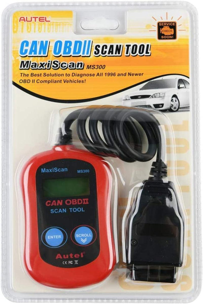 Autel MS300 OBD2 Scanner Code Reader, Turn off Check Engine Light, Read & Erase Fault Codes, Check Emission Monitor Status CAN Diagnostic Scan Tool