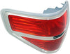 Driver Side Tail Light Compatible with 2009-2014 Ford F-150 Styleside Red Lens Chrome Trim CAPA