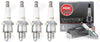 NGK BP8HN10 "V-POWER" Spark Plugs 4838 BP8H-N-10 (Set of 4)