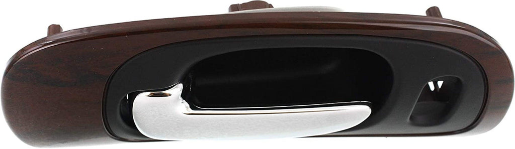 Interior Door Handle Compatible with 1999-2004 Chrysler 300M, 1998-2004 Concorde & 1999-2001 LHS Sedan Front, Driver Side Black Bezel with Chrome Lever