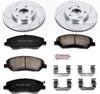 K4665 Front Z23 Carbon Fiber Brake Pads with Drilled & Slotted Brake Rotors Kit