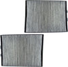 Cabin Air Filter W/Dual Carbon Elements Pair Set Compatible with BMW E39 5 Series