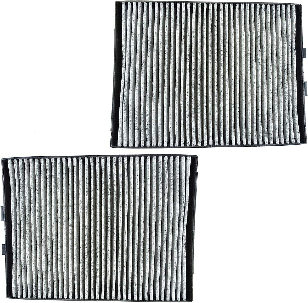 Cabin Air Filter W/Dual Carbon Elements Pair Set Compatible with BMW E39 5 Series