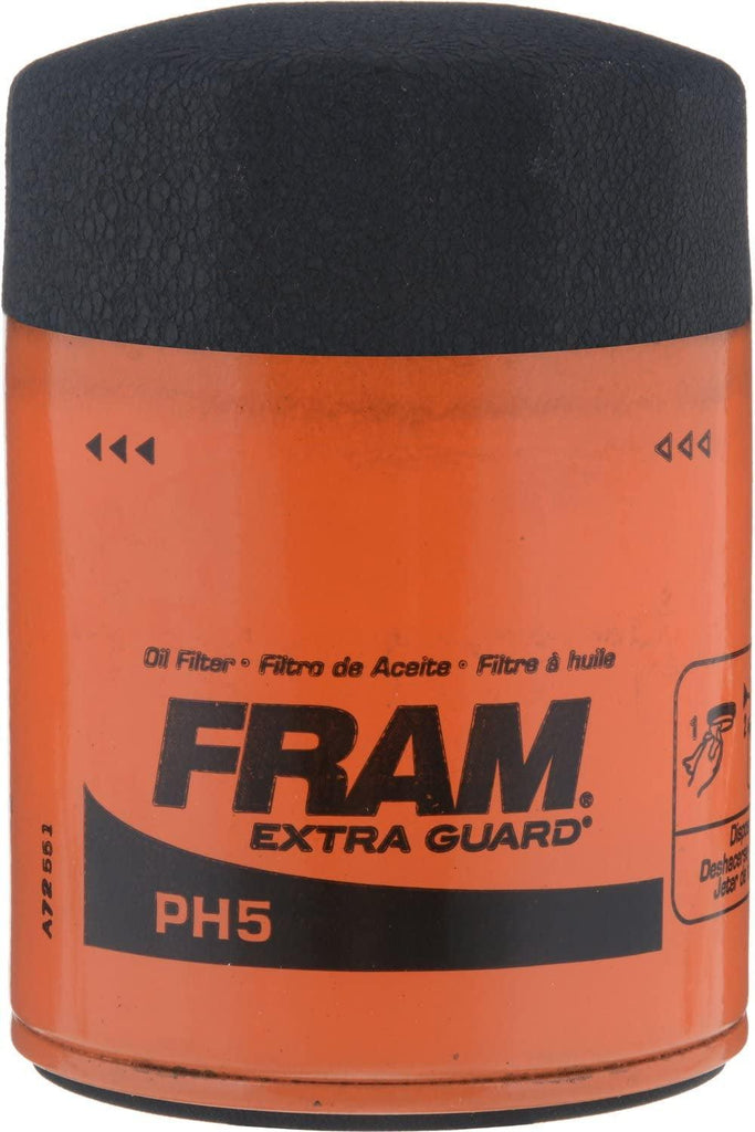 FRAM Extra Guard PH5, 10K Mile Change Interval Spin-On Oil Filter (Pack of 2)