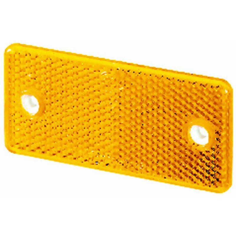 3326 Amber Rectangular Reflex Reflector - greatparts