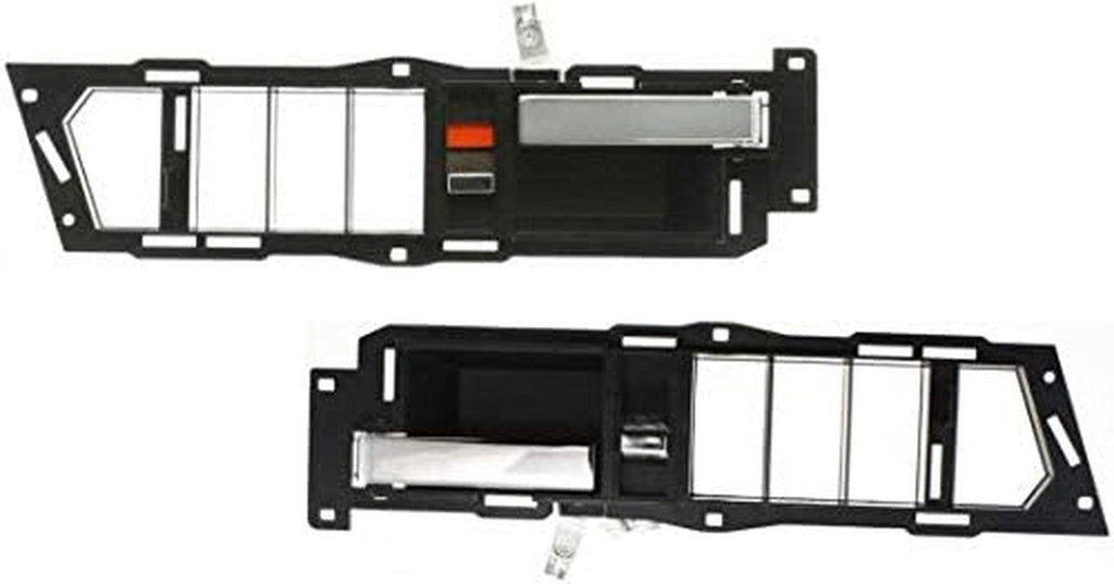 Garage Pro Front Interior Door Handle Compatible with 1988 1994 Chevrolet K1500 GMC K1500 Black with Case and Chrome Lever Set of 2 Driver and Passenger Side Black Bezel with Chrome Lever