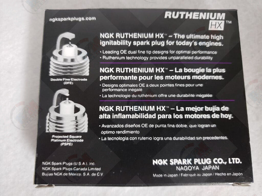 NGK RUTHENIUM HX Spark Plugs LTR6BHX 90495 Set of 8