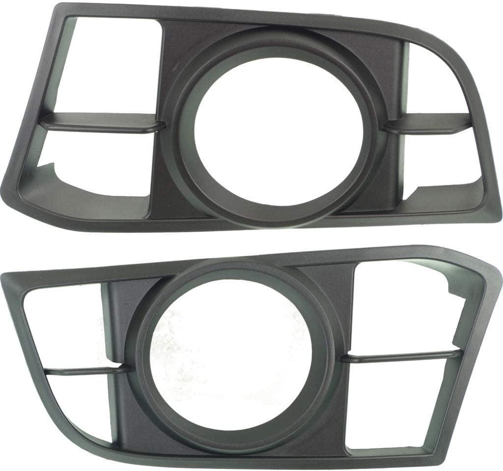 For BMW 528I / 535D / 535I / 550I Fog Light Cover 2014 2015 2016 Driver and Passenger Side Pair/Set | Black | W/M Package | DOT/SAE Compliance | BM1038142 + BM1039142 | 51118059001 + 51118059002