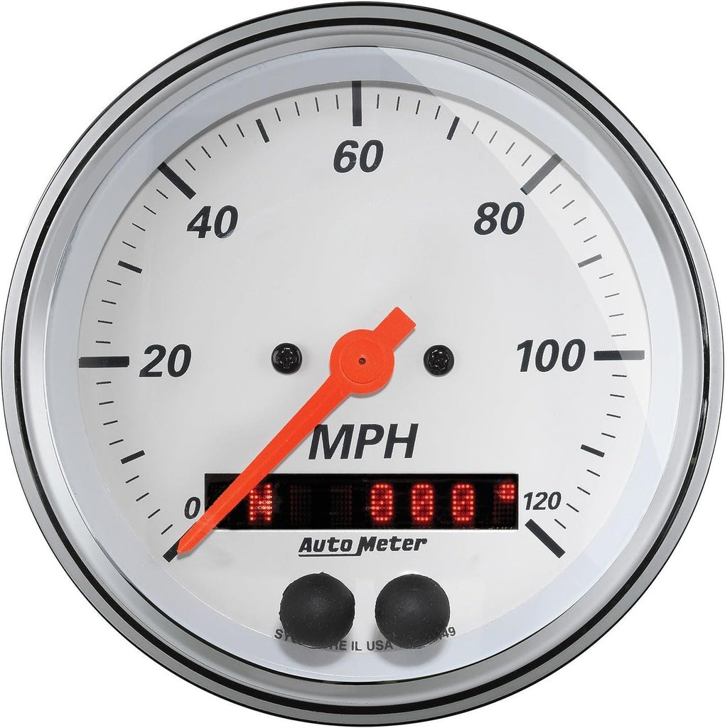 3-3/8 Speedometer 120MPH GPS Arctic White Series