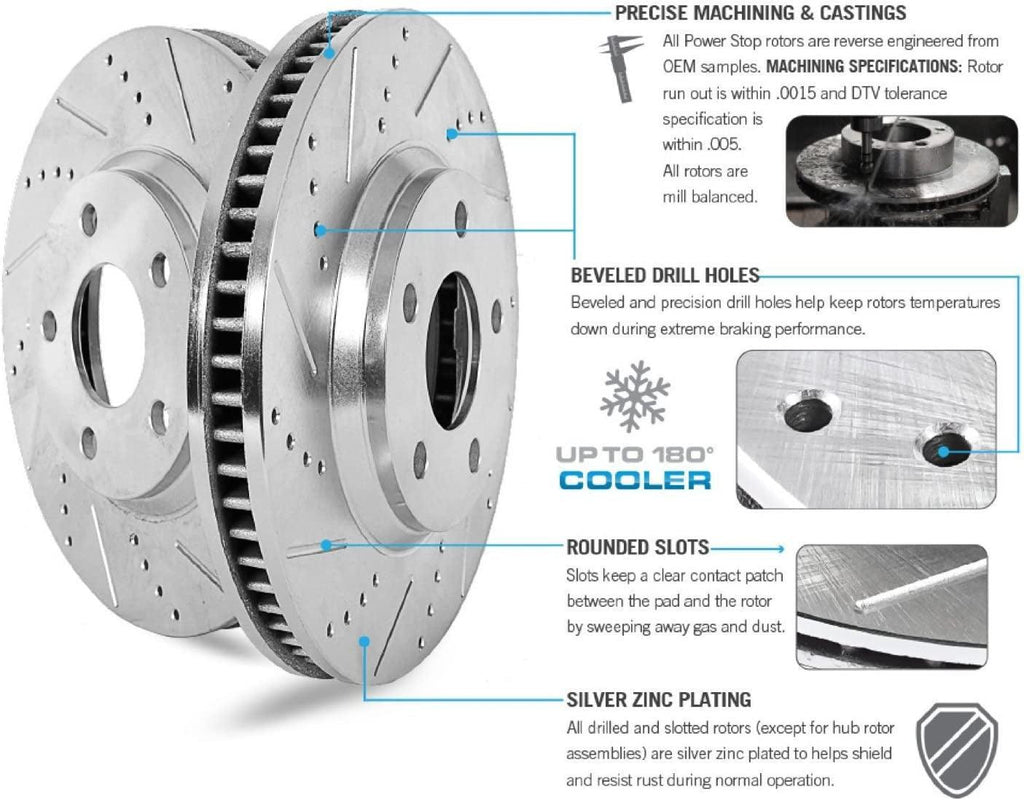 JBR1584XPR Front Evolution Drilled & Slotted Rotor Pair