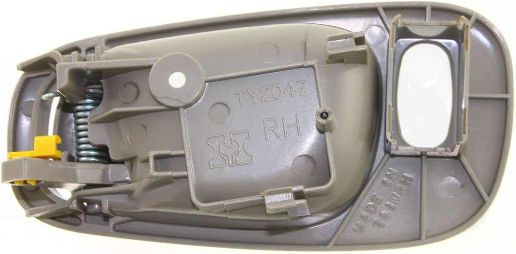 Interior Door Handle Set of 2 Compatible with 1998-2002 Toyota Corolla, Fits 1998-2002 Chevrolet Prizm Front or Rear, Driver and Passenger Side Gray