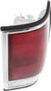 Tail Light Lens and Housing Compatible with 1985-1986 Nissan 720 with Chrome Trim, Set of 2, Driver and Passenger Side