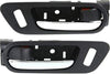 Interior Door Handle Set Compatible with 2009-2013 Mazda 6 Front, Driver and Passenger Side Black Bezel with Chrome Lever