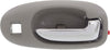 Interior Door Handle Set Compatible with 2001-2006 Chrysler Sebring, Fits 2001-2006 Dodge Stratus Front, Driver and Passenger Side Light Gray Bezel with Chrome Lever Sedan