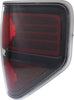 Tail Light Lens and Housing Compatible with 2010-2014 Ford F-150 Styleside Black Trim Passenger Side