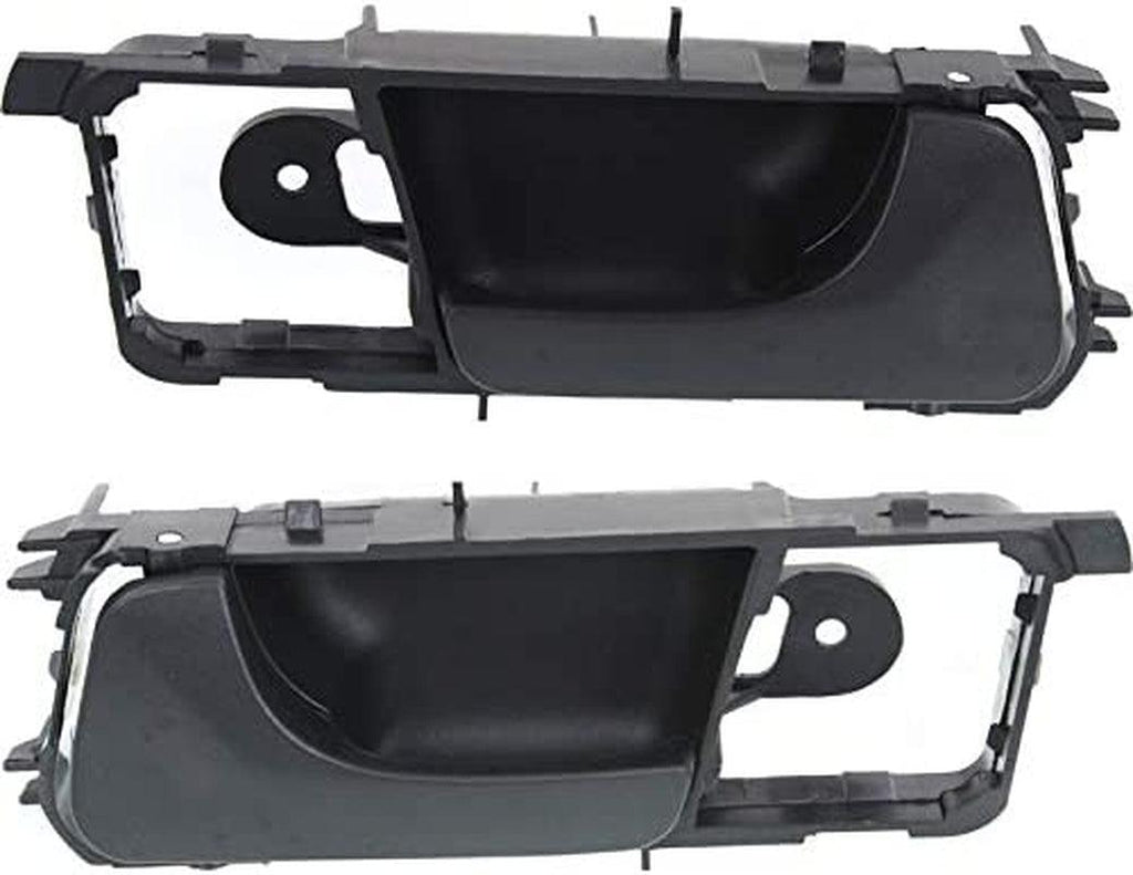 Interior Door Handle Set Compatible with 2004-2008 Suzuki Forenza Front, Driver and Passenger Side Textured Black