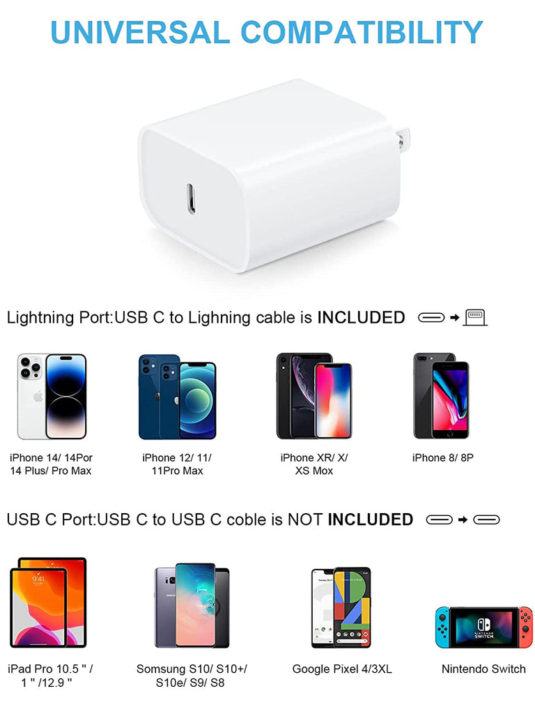 ���Apple Mfi Certified���10Ft Iphone Charger Long Charging Cable with 20W USB C Charger Block for Iphone 14/14 Pro/14 Pro Max/14 Plus/13/12/11/Xs Max/Xr