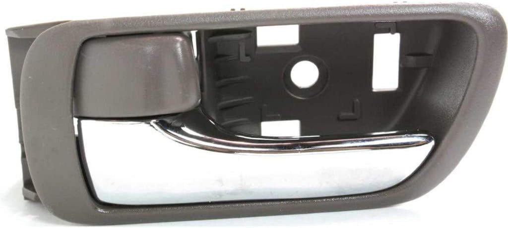 for Toyota Camry Interior Door Handle Front or Rear, Driver Side Brown Bezel with Chrome Lever (2002-2006) | with Door Lock Button| Trim:All Submodels