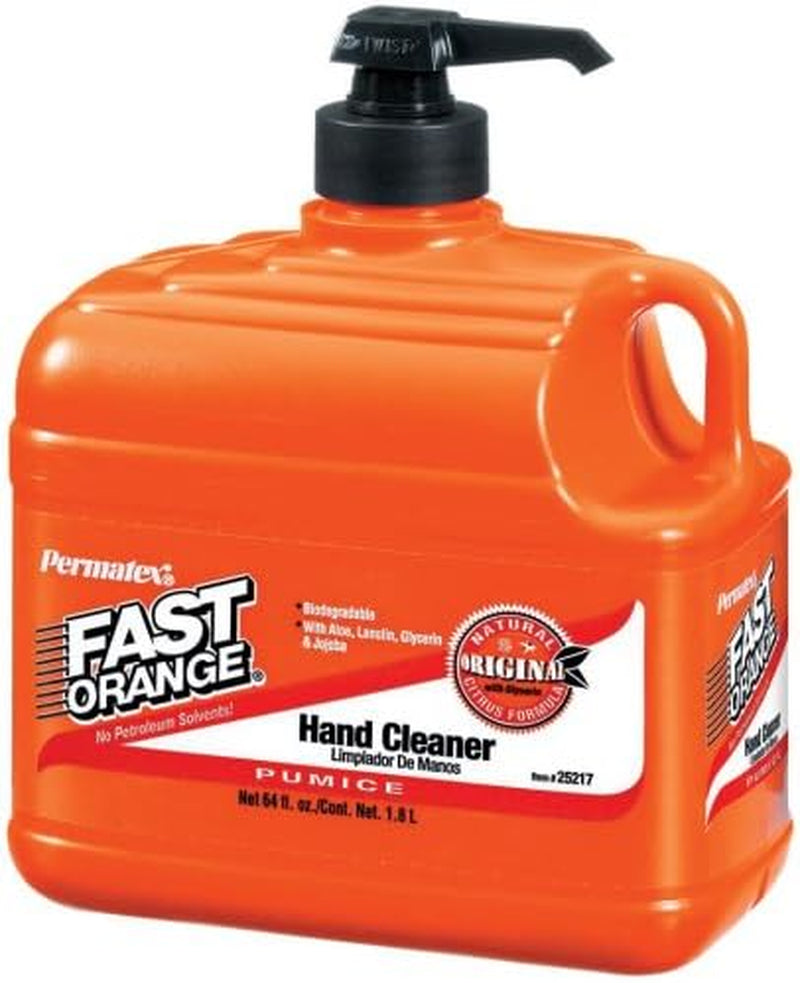 Permatex 25217-6PK Fast Orange Pumice Lotion Hand Cleaner, 1/2 Gallon (Pack of 6)