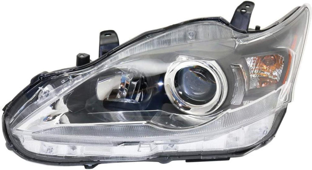 for Lexus Ct200H 2012 2013 Headlight Assembly Driver Side | W/Chrome Trim | Halogen | CAPA | Replacement for LX2502151, LX2502151C | 615343687735, 8115076010