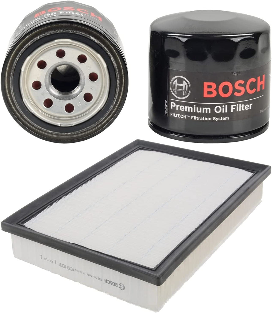 Bosch 3312 & 5427WS Premium Oil Filter and Air Filter Bundle