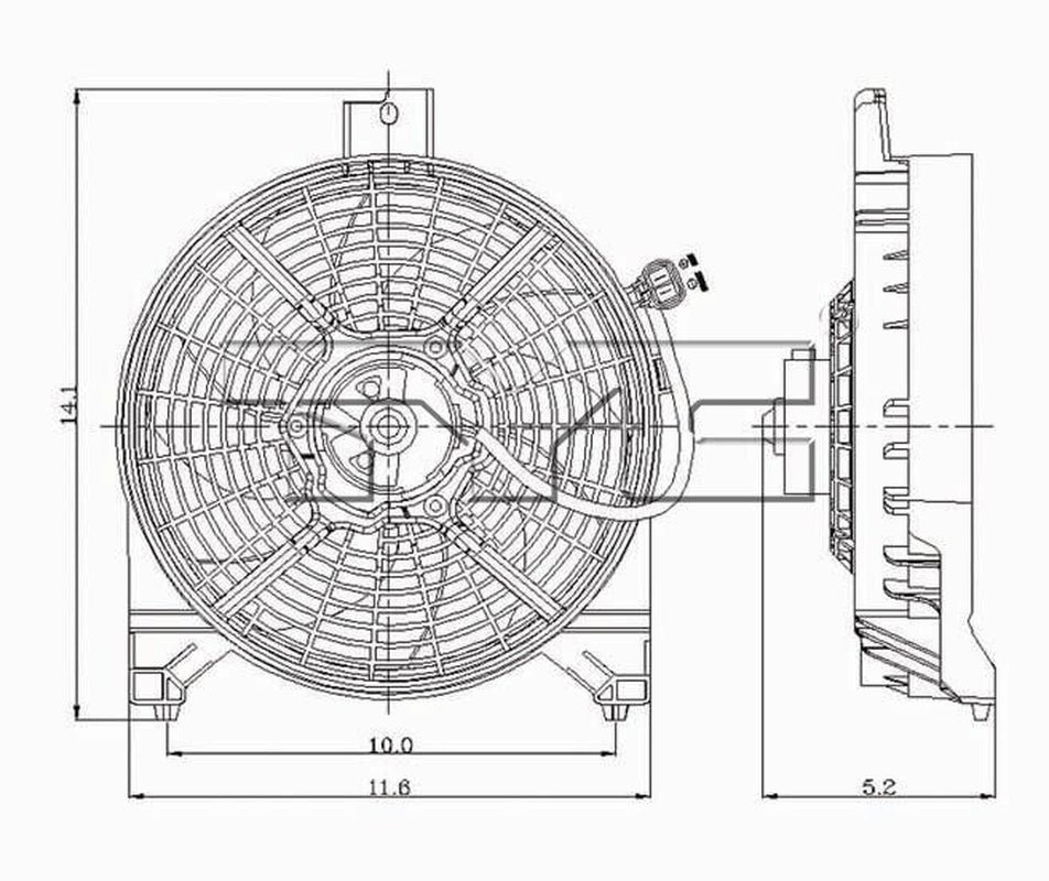 TYC A/C Condenser Fan Assembly for Armada, Titan 610880