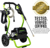 Greenworks 2000 PSI (13 Amp) Electric Pressure Washer (Wheels for Transport / 20 FT Hose / 35 FT Power Cord) Great for Cars, Fences, Patios, Driveways