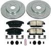 K6793 Front Z23 Carbon Fiber Brake Pads with Drilled & Slotted Brake Rotors Kit