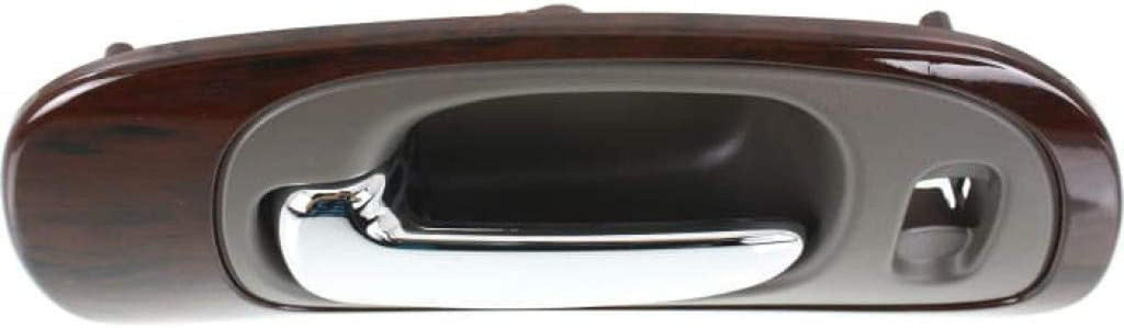 Compatible with Chrysler Concorde Interior Door Handle 1998-2004 Driver Side Front Gray Bezel with Chrome Lever | with Door Lock Hole | Trim:All Submodels