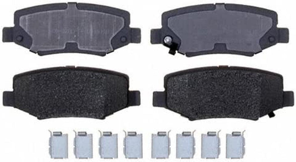 Silver 14D1274MH Semi-Metallic Rear Disc Brake Pad Set with Hardware