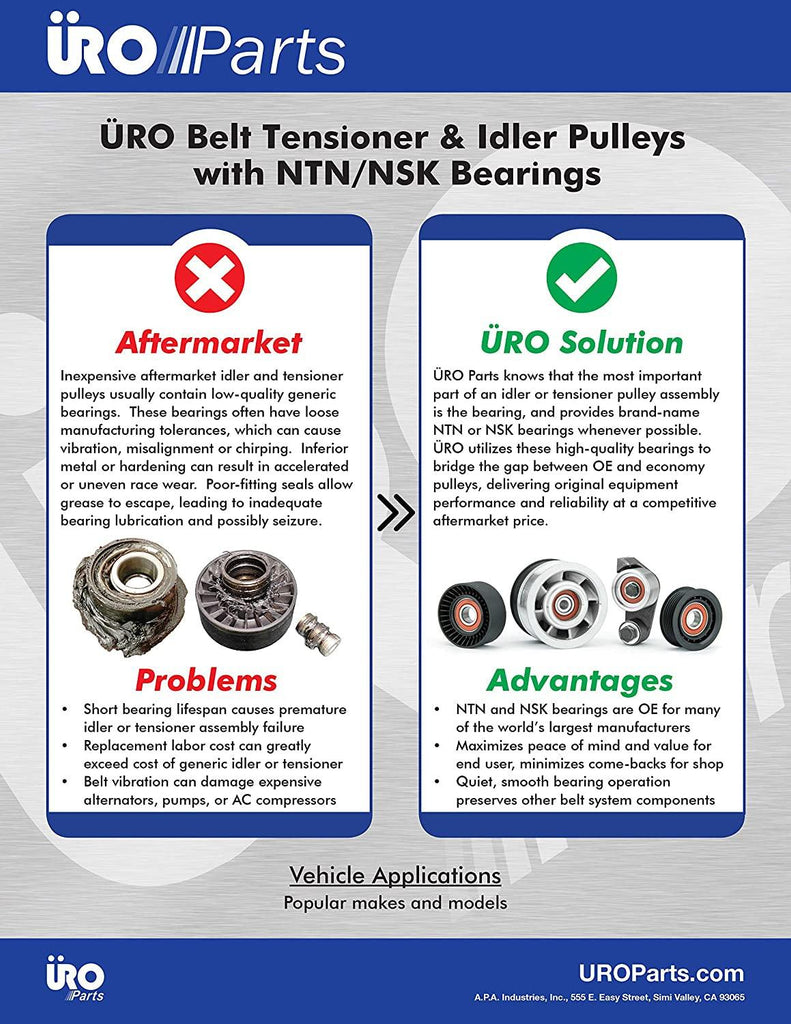 078903133AB Acc. Belt Tensioner, Includes NTN/NSK Bearing