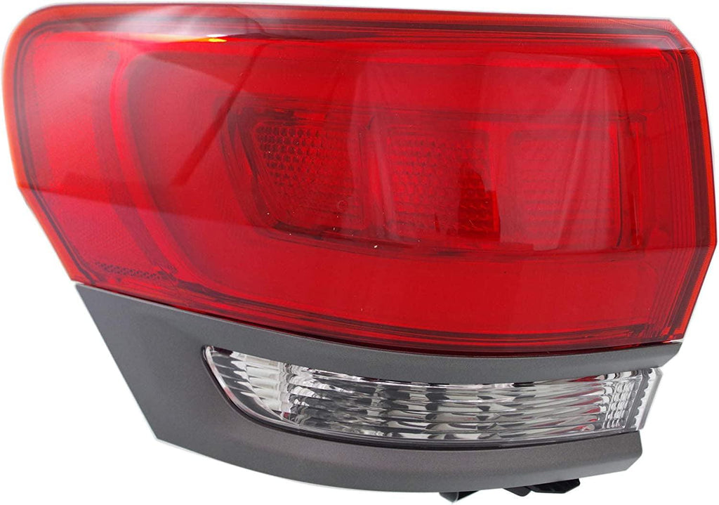 Tail Light Assembly Compatible with 2014-2018 Jeep Grand Cherokee Outer with Gray Trim - CAPA Driver Side