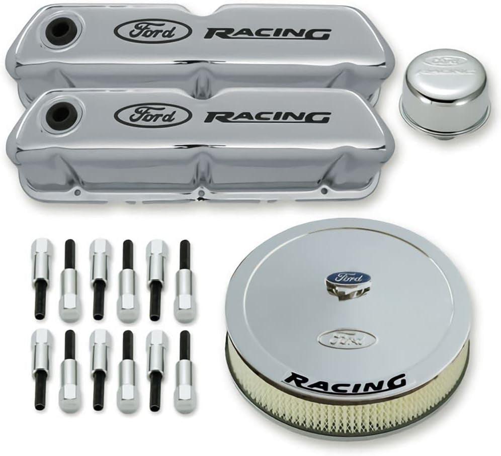 Compatible With/Replacement for  - 302-510 - Engine Dress up Kit Chrome W/Compatible With/Replacement for Ford Racing Log