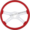 88225 - Steering Wheel - Red Steering Wheel with Chrome Spokes