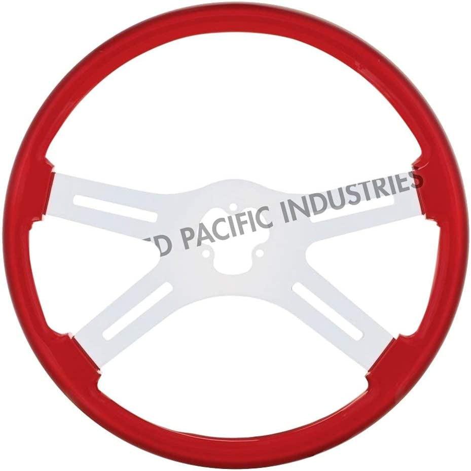 88225 - Steering Wheel - Red Steering Wheel with Chrome Spokes