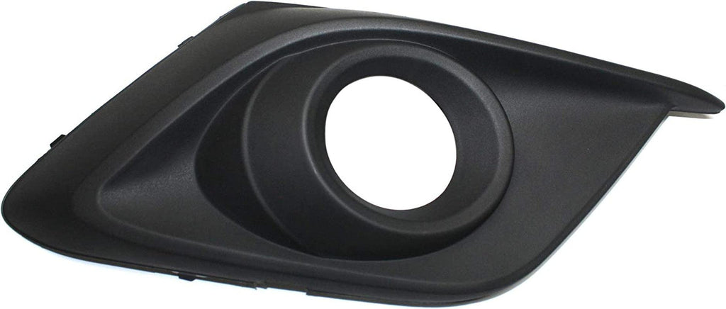 Front, Passenger Side Fog Light Trim Compatible with 2014-2016 Mazda 3 and 3 Sport Textured Black, Hatchback/Sedan