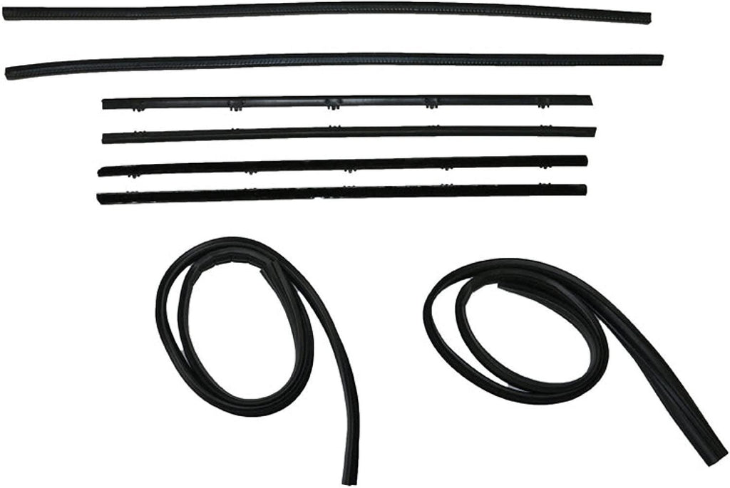 8Pc Window Sweep Kit Black Bead for 67-72 GMC Chevy Truck