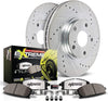 K1531-26 Rear Z26 Carbon Fiber Brake Pads with Drilled & Slotted Brake Rotors Kit