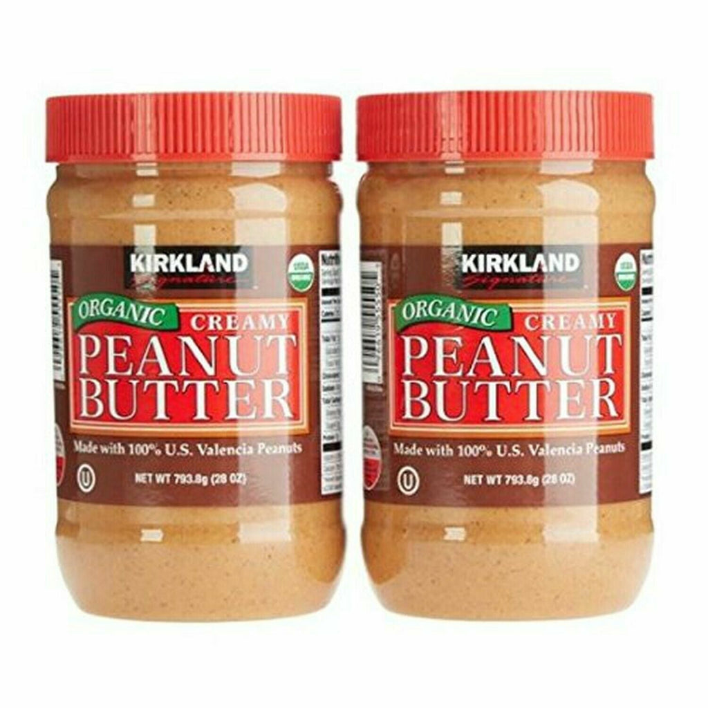 Kirkland Signature Organic Creamy Peanut Butter USA Valencia Peanuts, 2X28 Oz