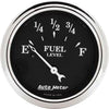 1718 Old TYME Black Fuel Level Gauge, 2 1/16" - Short Sweep/Electric