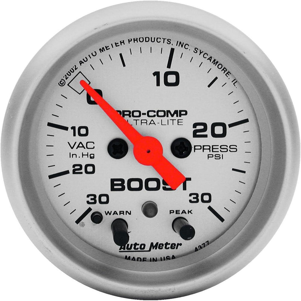 4376 Ultra-Lite Electric Boost/Vacuum Gauge,2.3125 In.