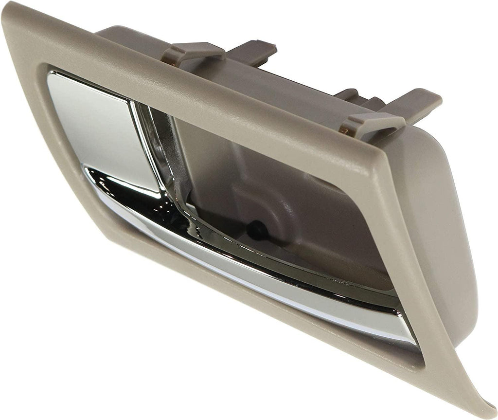 Interior Door Handle Compatible with 2003-2011 Ford Crown Victoria, Fits 2003-2011 Mercury Grand Marquis Front or Rear, Driver Side Gray Bezel with Chrome Lever