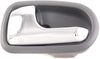 Interior Door Handle Compatible with 1995-2003 Mazda Protege & 1993-1997 626 Front or Rear, Driver Side Gray Bezel with Chrome Lever