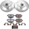 K6037-26 Rear Z26 Carbon Fiber Brake Pads with Drilled & Slotted Brake Rotors Kit