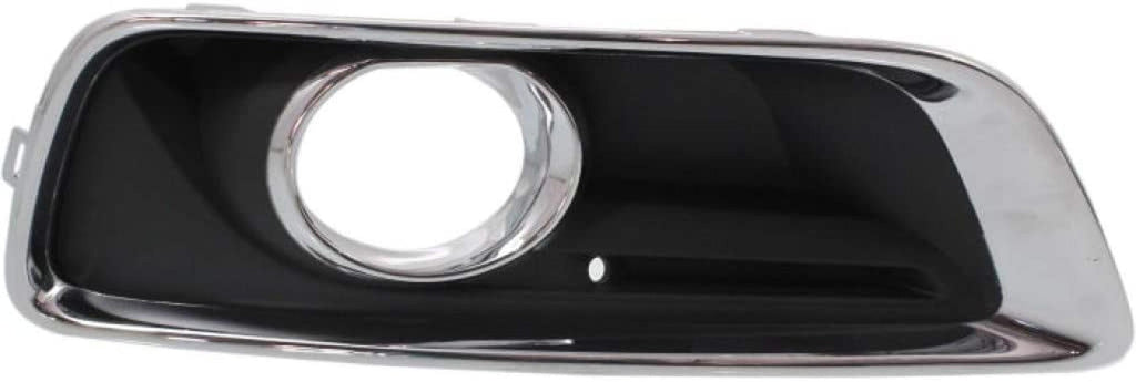 for Chevy Malibu Limited Fog Light Cover 2016 Passenger Side | Bezel | Chrome/Black | W/Fog Light Cover Hole | DOT/SAE Compliance | GM1039136 | 20768846