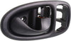 for Saturn SL2 Interior Door Handle Front, Passenger Side Black (1996-2002) | with Door Lock Button| Trim: Base