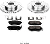 Power Stop K656 Front Z23 Carbon Fiber Brake Pads with Drilled & Slotted Brake Rotors Kit